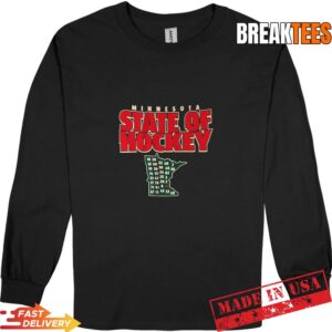 Minnesota Wild NHL state of hockey map T-Shirt 2