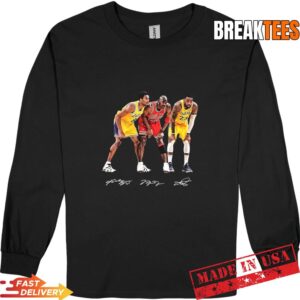 NBA Goats Kobe Michael LeBron Signature T-Shirt 2
