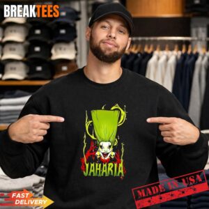 Obsessed Jaharia horror face graphic T-Shirt 3