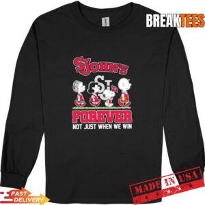 Peanuts Snoopy and friends x John's Red Storm Basketball Forever Shirt 2
