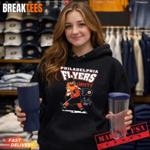 Philadelphia Flyers Gritty Mascot Signature NHL Licensed Shirt 1