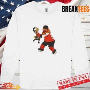 Philadelphia Flyers NHL Playoffs 2026 Gritty mascot cartoon T-Shirt 2