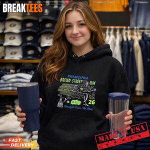 Philadelphia broad street run straight down the pipe 10 miles Grim Reaper T-Shirt 1