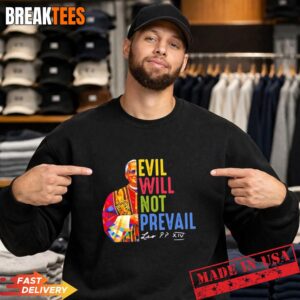Pope Leo XIV Evil Will Not Prevail Colors T-Shirt 3