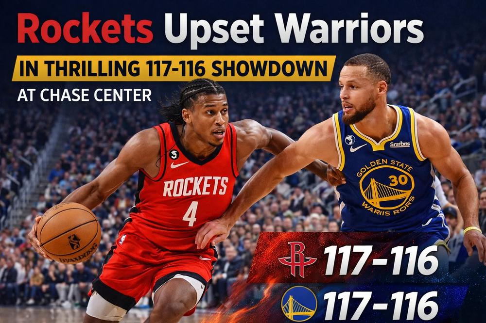 Rockets Upset Warriors in Thrilling 117-116 Showdown at Chase Center