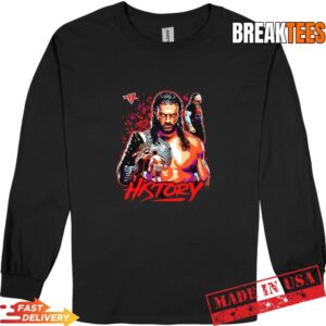 Roman Reigns WWE history graphic T-Shirt 2