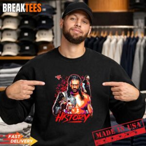Roman Reigns WWE history graphic T-Shirt 3