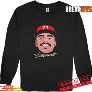 Sal Stewart beard Cincinnati Reds Baseball Big Head Signature T-Shirt 2