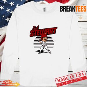 Salbert Sal Stewart 27 Cincinnati Reds Baseball Caricature T-shirt 2