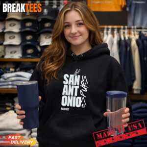 San Antonio Spurs Basketball NBA Playoffs Logo Graphic T-Shirt 1