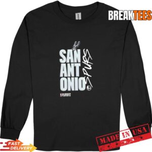 San Antonio Spurs Basketball NBA Playoffs Logo Graphic T-Shirt 2
