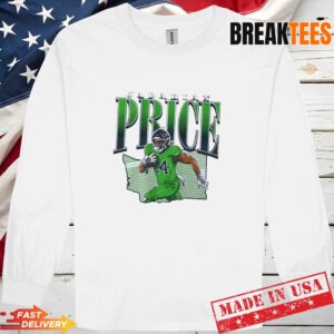 Seattle Seahawks Jadarian Price State Star Remix Football Map T-Shirt 2