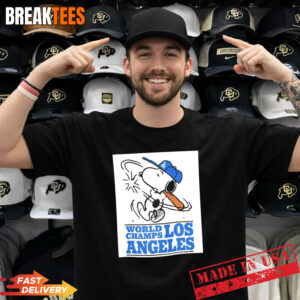 Snoopy X Los Angeles Dodgers MLB World Series Champions t-shirt