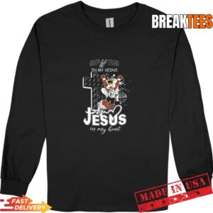 Spurs in my veins Jesus In My Heart Mascot T-Shirt 2