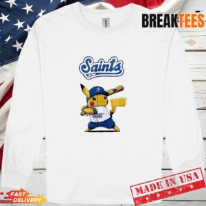 St Paul Saints x Pokemon Pikachu Baseball T-Shirt 2