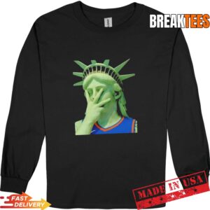 Statue of Liberty x Jalen Brunson New York Knicks Basketball T-Shirt 2