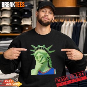 Statue of Liberty x Jalen Brunson New York Knicks Basketball T-Shirt 3
