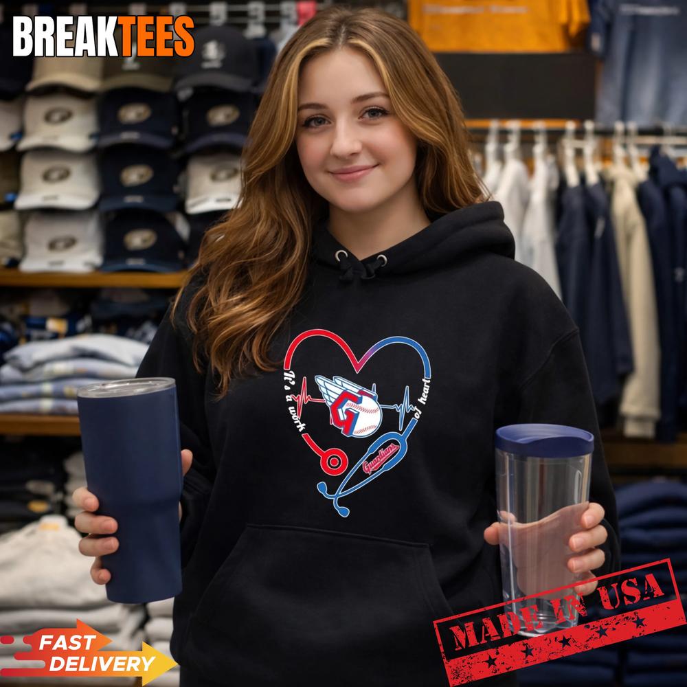 Stethoscope Heart Heartbeat It’s A Work Of Heart Cleveland Guardians Baseball Logo T-Shirt Stethoscope Heart Heartbeat It’s A Work Of Heart Cleveland Guardians Baseball Logo T-Shirt