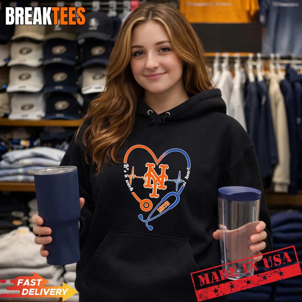 Stethoscope Heart Heartbeat It’s A Work Of Heart New York Mets Baseball Logo T-Shirt Stethoscope Heart Heartbeat It’s A Work Of Heart New York Mets Baseball Logo T-Shirt