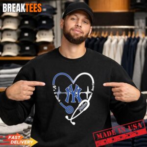 Stethoscope Heart Heartbeat It's A Work Of Heart New York Yankees Baseball Logo Sweatshirt