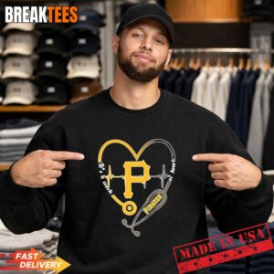 Stethoscope Heart Heartbeat It's A Work Of Heart Pittsburgh Pirates Baseball Logo Sweatshirt