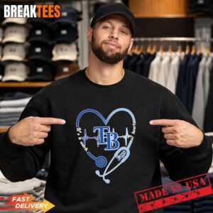 Stethoscope Heart Heartbeat It's A Work Of Heart Tampa Bay Rays Baseball Logo Sweatshirt