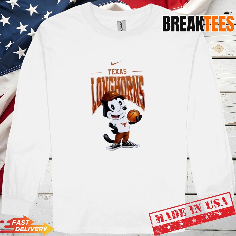 Texas Longhorns Let’s Go Win Felix The Cat T-Shirt Texas Longhorns Let’s Go Win Felix The Cat T-Shirt