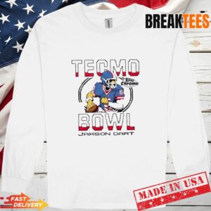 Topps Chrome x Tecmo Bowl New York Giants Jaxson Dart T-Shirt 2