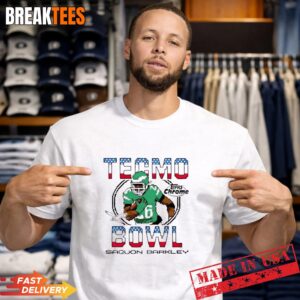 Topps Chrome x Tecmo Bowl Philadelphia Eagles Saquon Barkley T-Shirt