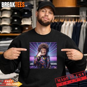 Trump 80s Synthwave Keyboards Song Meme Shirt 3