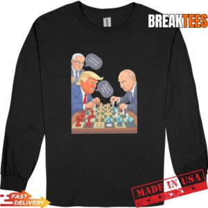 Trump and Putin political chess world leaders cartoon satire t-shirt 2