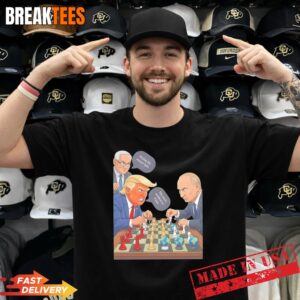 Trump and Putin political chess world leaders cartoon satire t-shirt