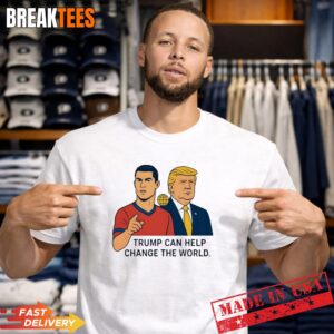 Trump and Ronaldo Change the world parody comic t-shirt