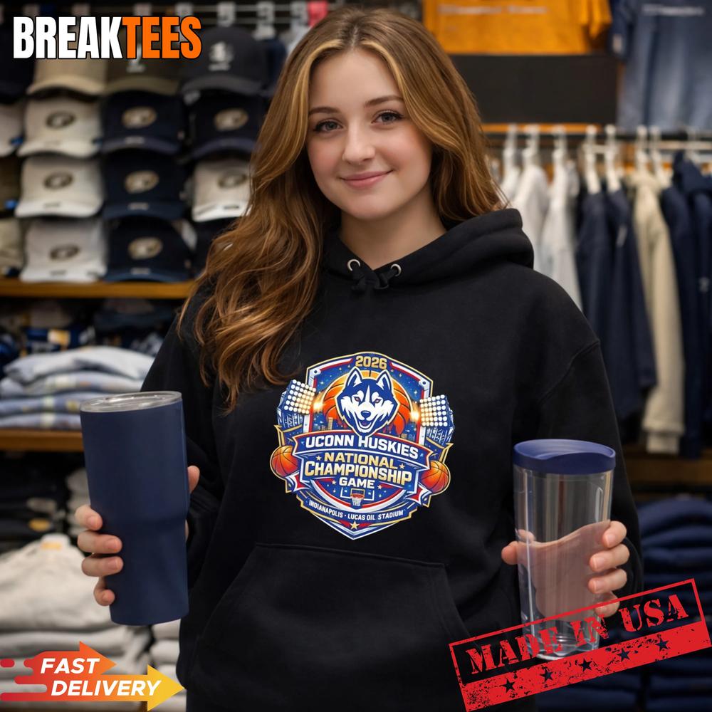 Uconn Huskies Men’s Basketball National Championship Lucas Oil Stadium 2026 Shirt Uconn Huskies Men’s Basketball National Championship Lucas Oil Stadium 2026 Shirt