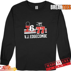 VJ Edgecombe 77 Philadelphia 76ers 2026 NBA Playoff signature T-Shirt 2