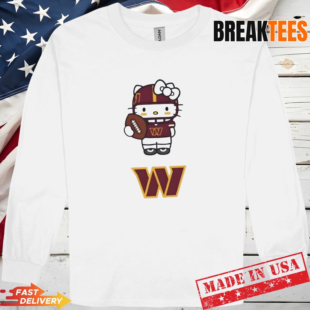 Washington Commanders Football x Hello Kitty Anime T-Shirt Washington Commanders Football x Hello Kitty Anime T-Shirt