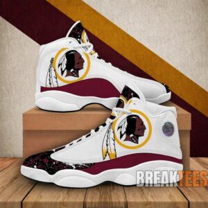 Washington Redskins NFL White Brown Logo Air Jordan 13 Shoes