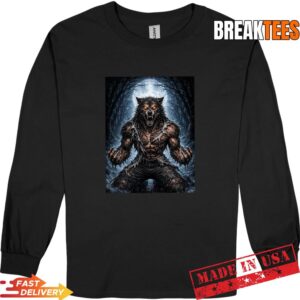 Werewolf Ripping Off Shirt Meme Graphic Tee 2
