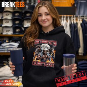 Wolf Don't Worry Kitten Daddy's Here Alpha Men Meme Bootleg Shirt 1