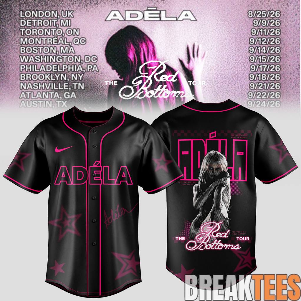 Adla The Red Bottoms Tour 2026 Baseball Jersey Adla The Red Bottoms Tour 2026 Baseball Jersey