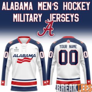 Alabama Crimson Tide Hockey 2026 Military Custom Hockey Jersey