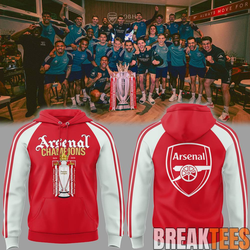 Arsenal Premier League Champions 2025-2026 Hoodie Arsenal Premier League Champions 2025-2026 Hoodie