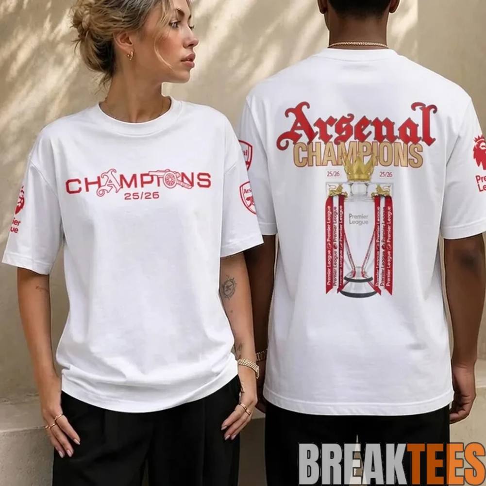 Arsenal Premier League Champions 25-26 Tee Arsenal Premier League Champions 25-26 Tee
