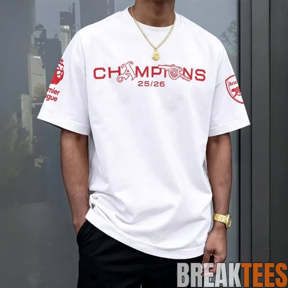 Arsenal Premier League Champions 25-26 Tee Arsenal Premier League Champions 25-26 Tee