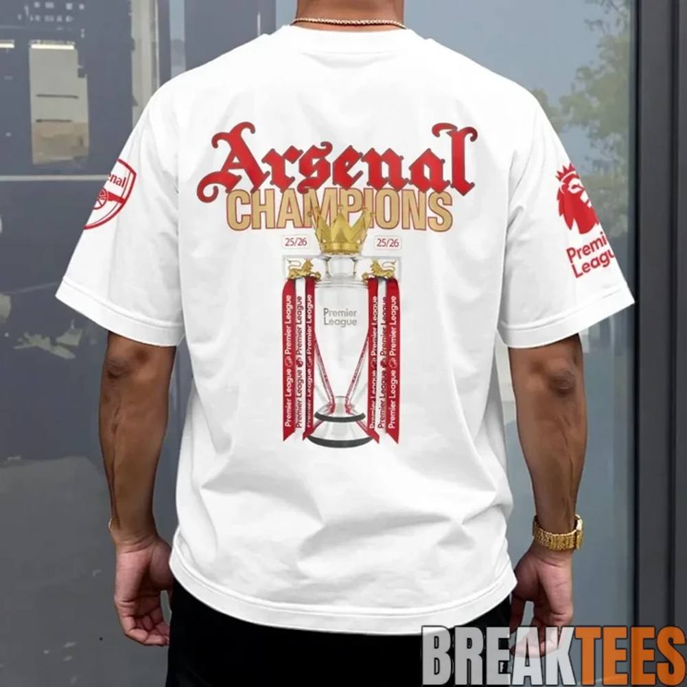Arsenal Premier League Champions 25-26 Tee Arsenal Premier League Champions 25-26 Tee