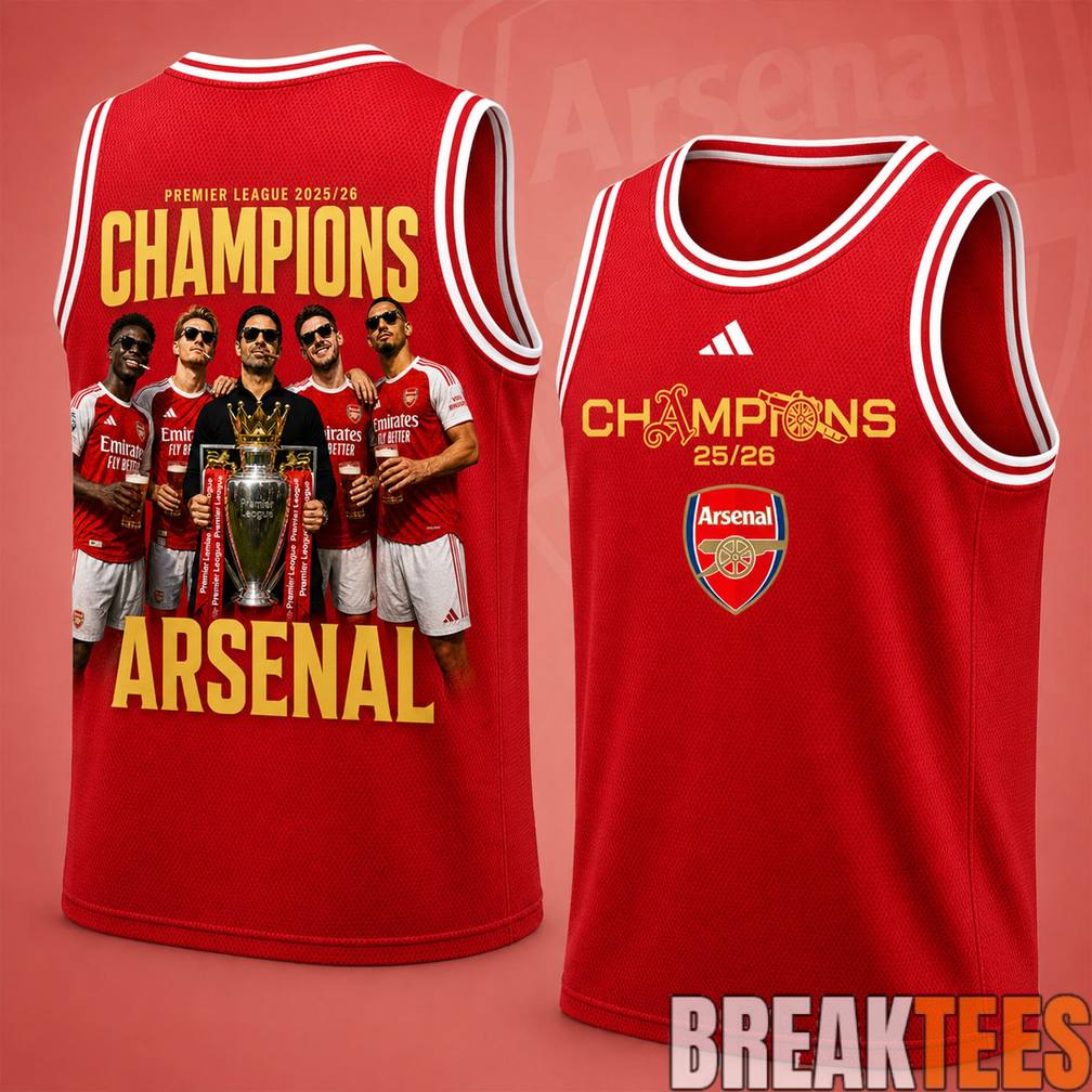 Arsenal Premium Premier League Champions 2025-26 Tank Top Jersey Arsenal Premium Premier League Champions 2025-26 Tank Top Jersey