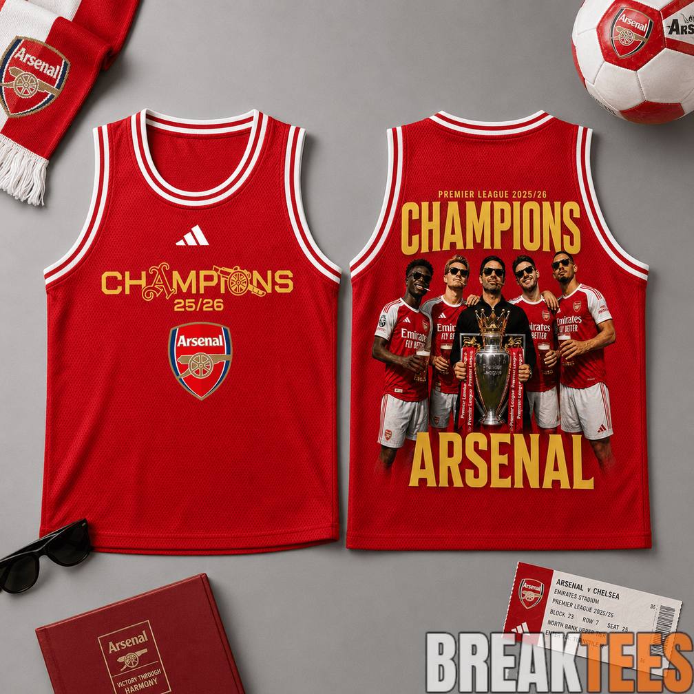 Arsenal Premium Premier League Champions 2025-26 Tank Top Jersey Arsenal Premium Premier League Champions 2025-26 Tank Top Jersey