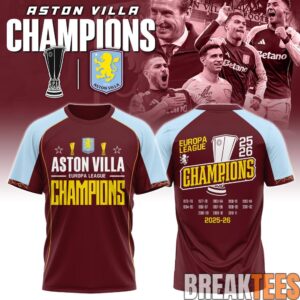 Aston Villa Europa League Champions 2025-26 Shirt