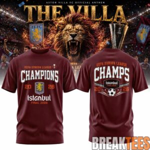 Aston Villa UEFA Europa League Champions 2025-2026 Shirt - Claret Glory in Istanbul 6