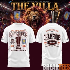 Aston Villa UEFA Europa League Champions 2025-2026 Shirt - Claret Glory in Istanbul 7